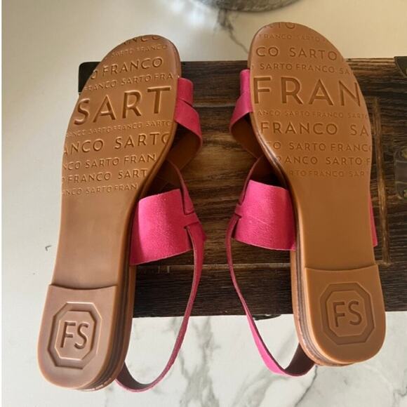 Franco Sarto Gia Suede Sandals in Pink - Picture 9 of 9